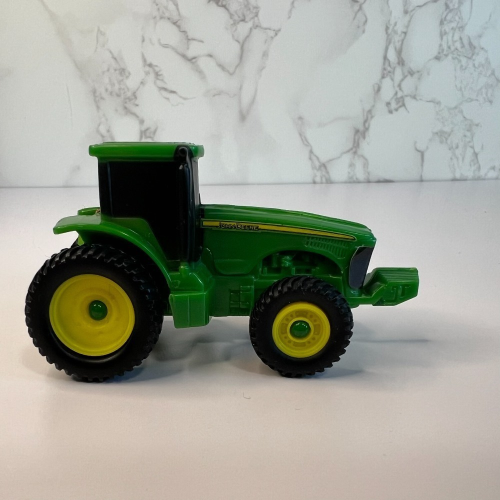 ERTL John Deere Plastic‎ Tractor w/Metal Frame & Hitch, 3" Long, Clean Condition